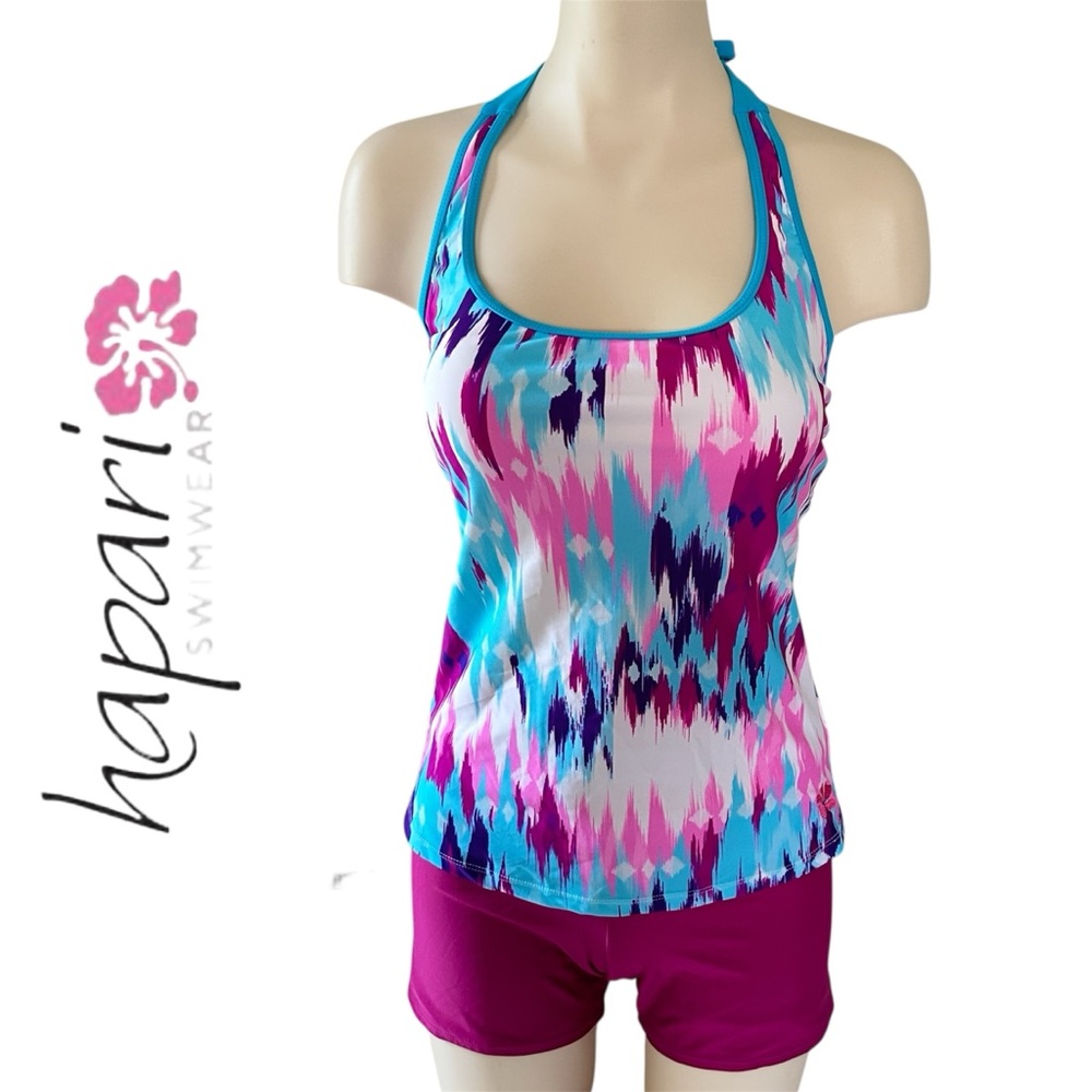 Hapari Women’s Tankini Top With Swim Shorts Set M 8-10